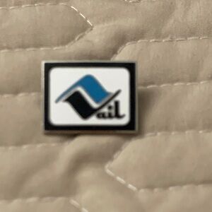 Vintage Vail Blue and Black Enamel Pin